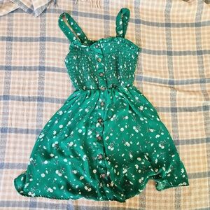 Jessica Simpson Green Smocked Sundress